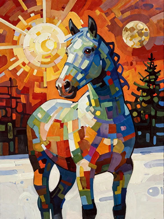 Bradhamel Art Style. A Vibrant, Textured Painting Of A Styli...