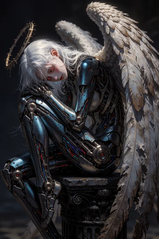 A High-detail, Dark Fantasy Digital Painting Of A Melancholi...