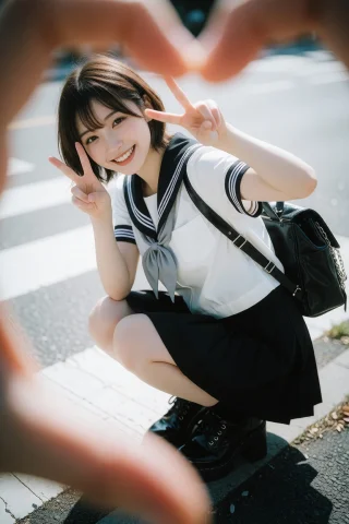 Zidiusart, Masterpiece, Very Aesthetic, Asian Woman, Squatti... — Stable Diffusion AI Prompt: zidiusArt, masterpiece, very aesthetic, asian woman, Squatting by the roadside n...