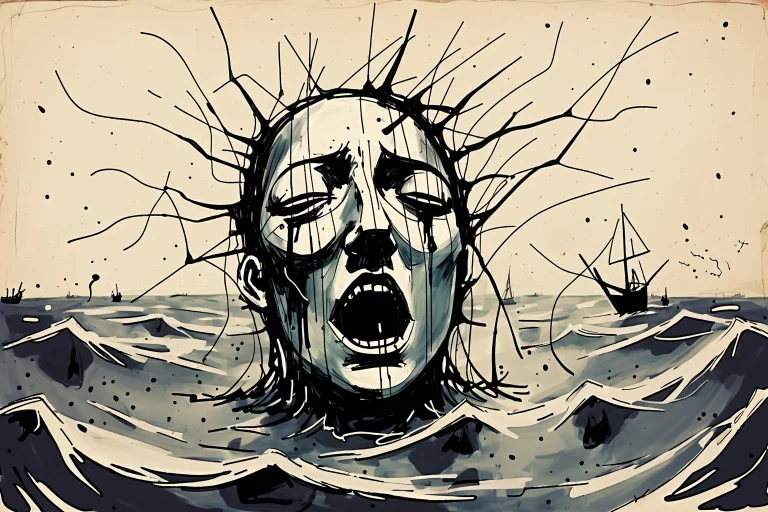 A Nightmare Face To Destroy The Sleep Of Dreamers Afloat Thr...