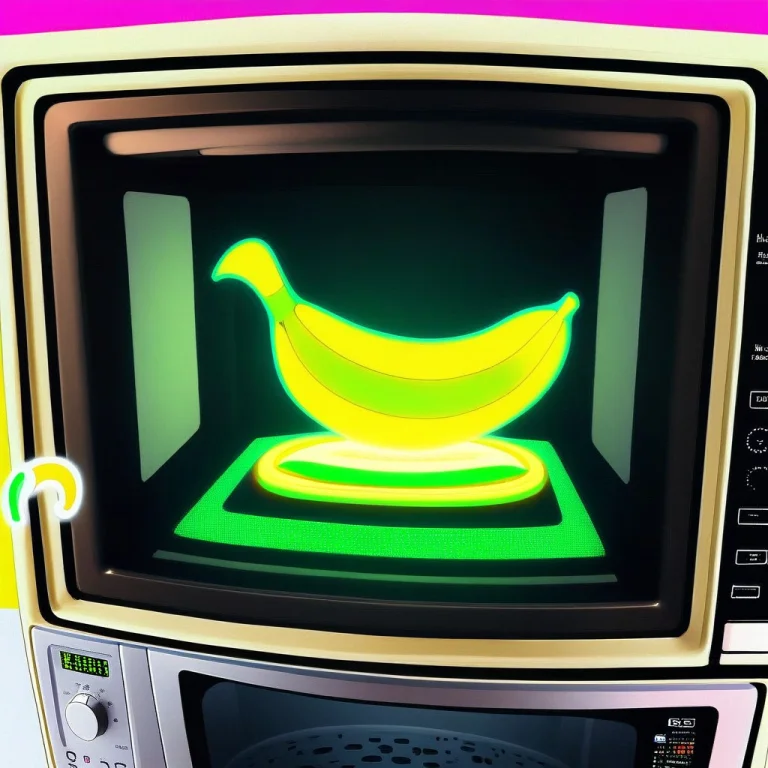 All In The Microwave,banana,half Of The Banana Is Made Of Le...
