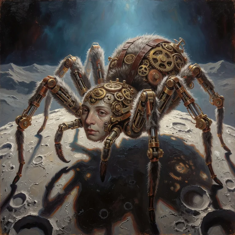 A Colossal Steampunk Arachnid With A Hauntingly Realistic Hu...
