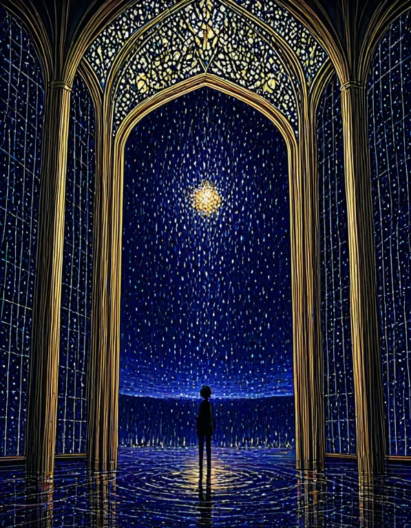 A Surreal Psychological Anime Style Illustration. A Characte...