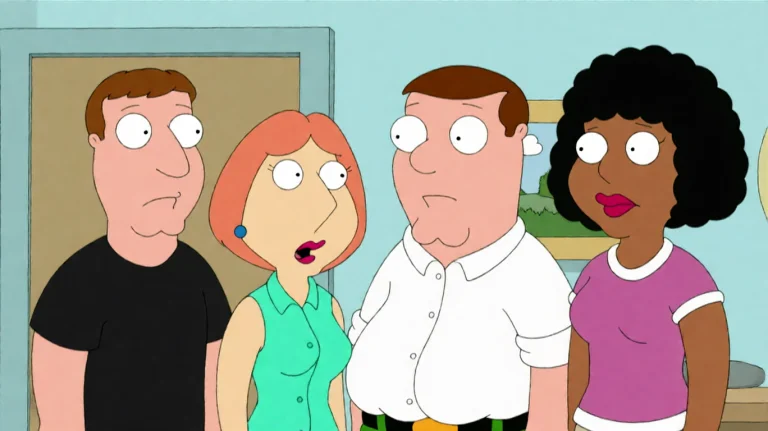 Fmlygyssn07, Four Animated Figures Stand Side By Side In A S...