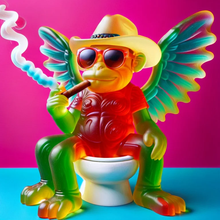 Gummymorph, Candy Smooth Monkey, Wearing Sunglasses, Smoking...