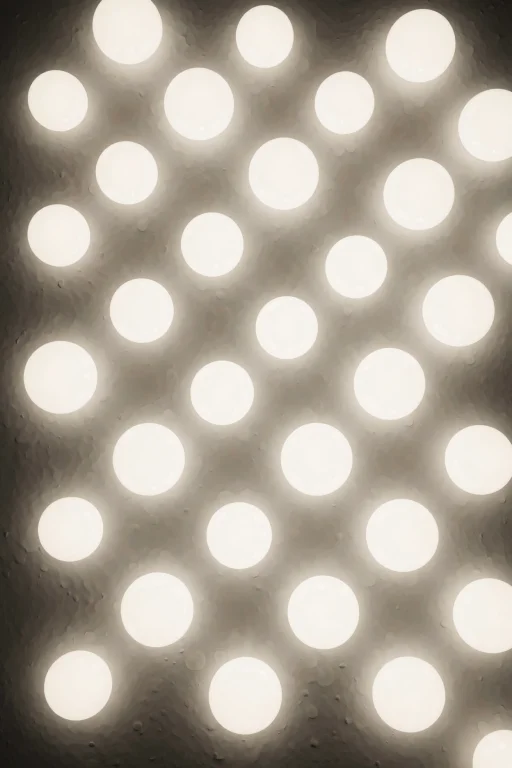 Sentence 1 A Wall Of Glowing White Orbs Arranged In A Scatte...