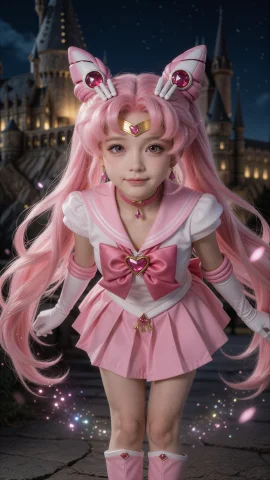 Sailor Chibi Moon, 18 — Stable Diffusion AI Prompt: 小小水手月亮(Sailor Chibi Moon),高清写实风格、细节锐利、肌肤纹理逼真、光影柔美、...