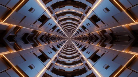 A Complex, Highly Symmetrical Abstract Digital Art Compositi... — Stable Diffusion AI Prompt: A complex, highly symmetrical abstract digital art composition featuring a futur...