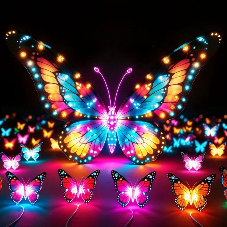 Led, Colorful Led Lights Butterfly