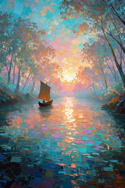 A Painting Style That Is Highly Textured, With Thick Oil Pai...
