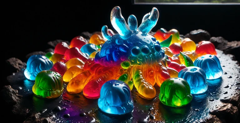 Loragummymorph1 Magic Gummymorph Alien Landscape, One Lander...
