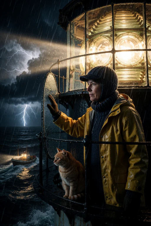 Nijisis. A Lighthouse Keeper In Her Forties With A Mature, D...