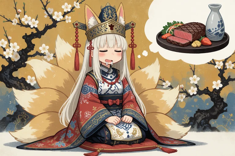 An Illustration In The Style Of Arawi Keiichi Of A Woman Wit...