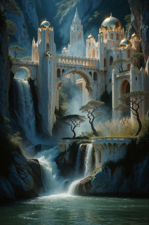 Uncanny Analog Photograph, An Awe-inspiring Fantasy Scene, A...