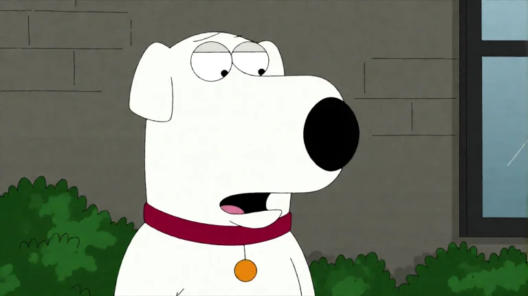 Fmlygyssn18, A White, Cartoonish Dog With A Red Collar And A...