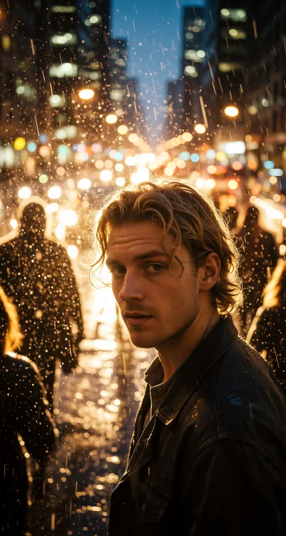 A High-definition, Cinematic Portrait Of A Young Man With Wa...