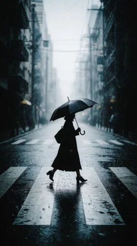 Zidiusart, Heavy Rain, Empty Streets, Empty Crossing, 1 Woma... — Stable Diffusion AI Prompt: zidiusArt, heavy rain, empty streets, empty crossing, 1 woman, wet clothes,