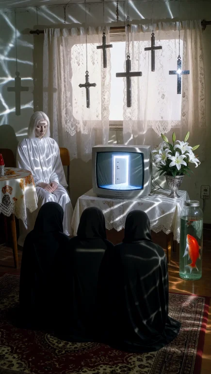 Dclumnefct. Wide Photograph Of A Strange Domestic Chapel Bui...