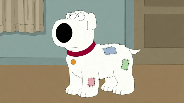 Fmlygyssn12, A White, Fluffy Dog With A Red Collar And Stitc...
