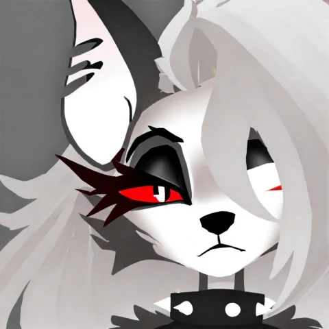 Loonaghoulette, 1girl, Anthro, Wolf Girl, Grey Fur, White Fu... — Stable Diffusion AI Prompt: Loona(Ghoulette), 1girl, anthro, wolf girl, grey fur, white fur, grey hair, flat...