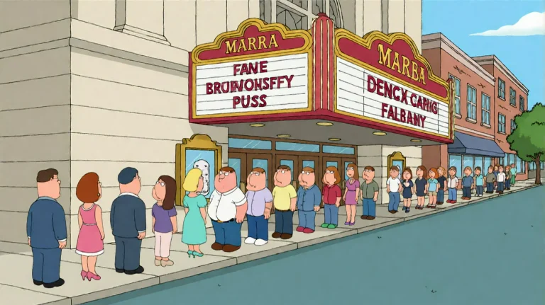 Fmlygyssn04, A Group Of People Stands In Line Outside A Larg...