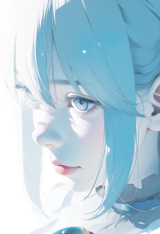N8t-ru, A Close-up, Extreme Face Focus Of A Aqua From Konosu...