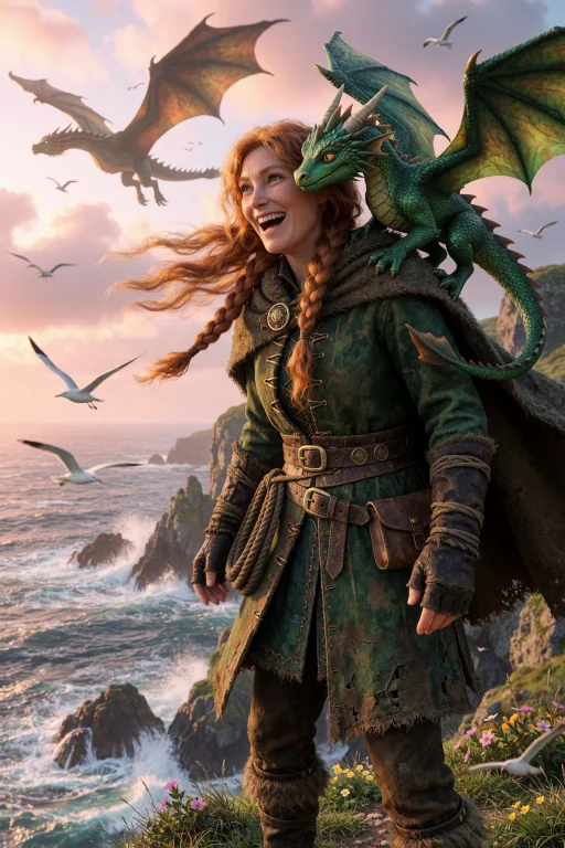 Nijisis. A Dragon Tamer In Her Thirties With A Mature, Defin...
