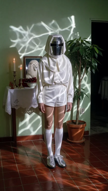 Dclumnefct. Full-body Photograph Of A Solitary Figure Standi...