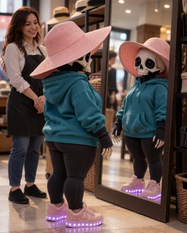Thannielora Wearing A Teal Hoodie With The Hood Down, Charco... — Stable Diffusion AI Prompt: thannielora wearing a teal hoodie with the hood down, charcoal leggings and past...