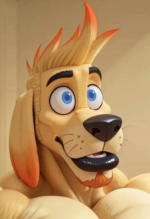 Cel-shaded, 3d, Blender-style, Furry, Anthro, Solo, Headshot...