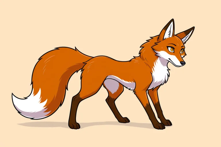 Fox, No Humans, Simple Background,