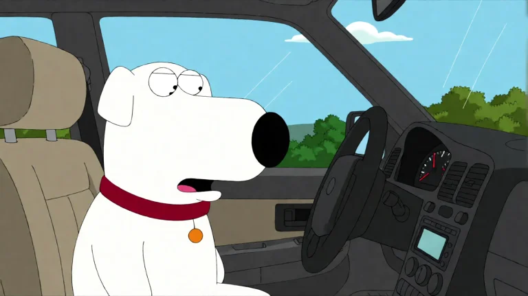 Fmlygyssn10, Inside A Car, A White Dog With A Red Collar Sit...