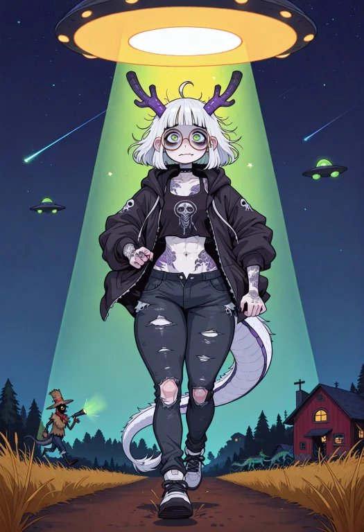 1girl, Blunt Bangs, Bob Cut, White Hair, Mole Under Mouth, G...