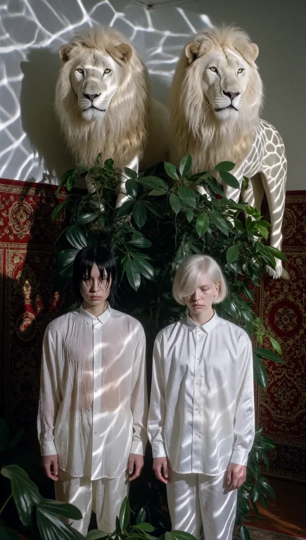 Dclumnefct. Medium-wide Eye-level Photograph Of Two Pale Wom...