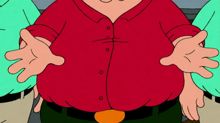 Fmlygyssn01, A Plump Individual In A Red Button-up Shirt Is...