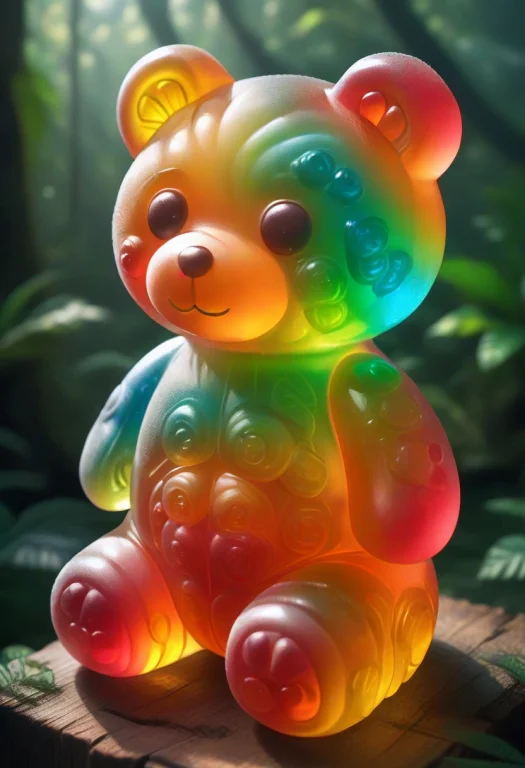 Gummymorph, Chewy Appearance, Molded Details, Light Refracti...