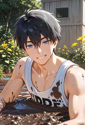 Loracaptainr10.9 Capananta, Black Hair, Blue Eyes, White Tan... — Stable Diffusion AI Prompt: CapAnanta, black hair, blue eyes, white tanktop, strawhat, BREAK, solo, 1boy, m...