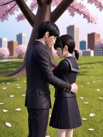 In This High-quality 3d Anime-style Image, A Slim, Tall Male... — Stable Diffusion AI Prompt: In this high-quality 3D anime-style image, a slim, tall male student with short...