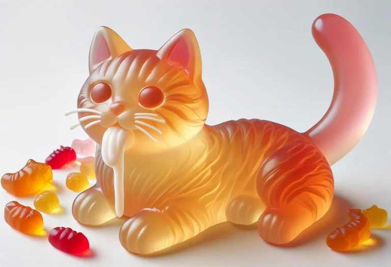 Gummymorph, Gummy Cat Drinking Gummy Milk
