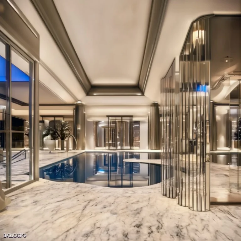 Indopo, Interior, Pool, Indoor Pool. Modernist Luxury Interi...