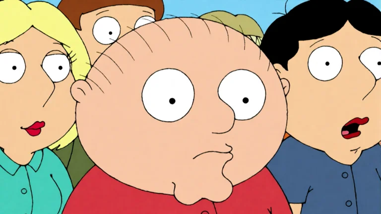 Fmlygyssn03, A Close-up Of A Bald, Cartoonish Child With Lar...