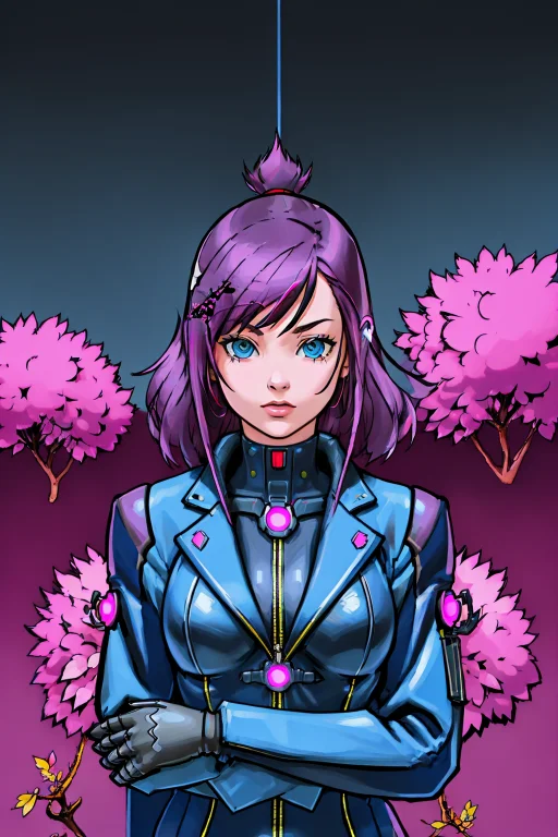 1girl, Loragyakuten1, Vector Art, Cyberpunk Scottish Shrub,...