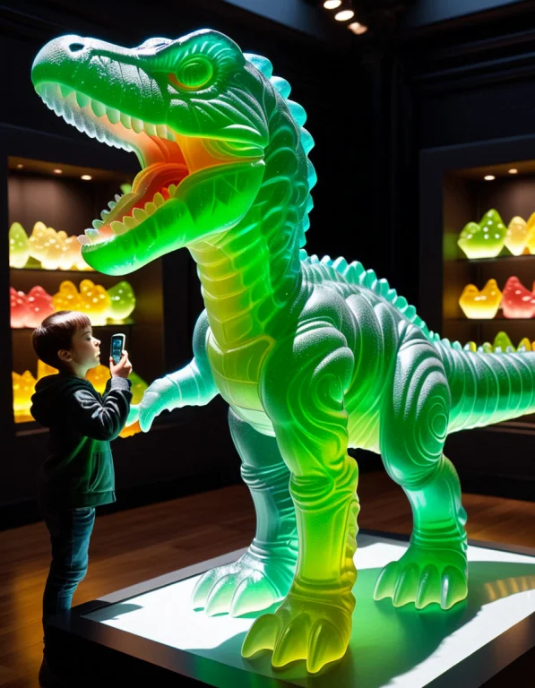 3. A Gigantic Tyrannosaurus Rex Rendered Entirely From A Sin...