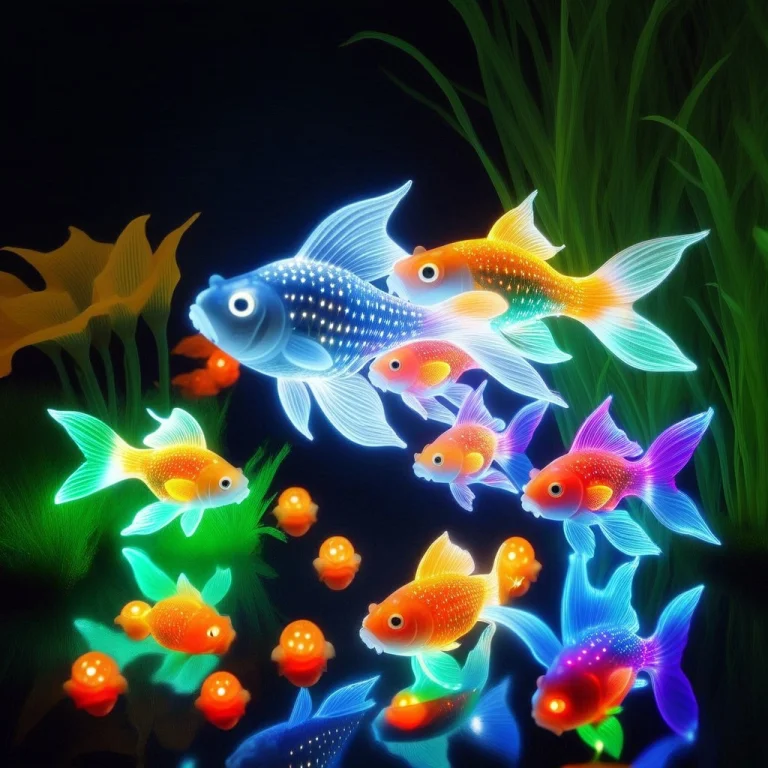 Led, Colorful Led Lights Goldfish