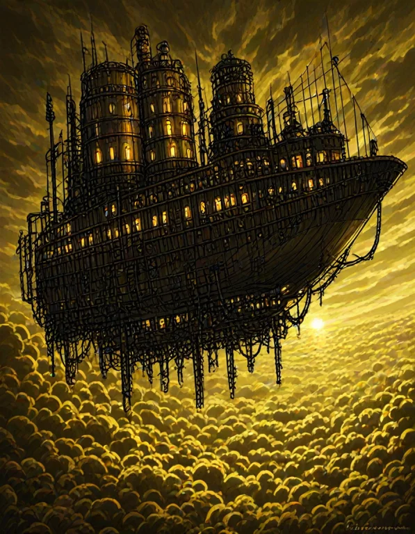 A Detailed Steampunk Fantasy Anime Key Visual Of A Young Mec...