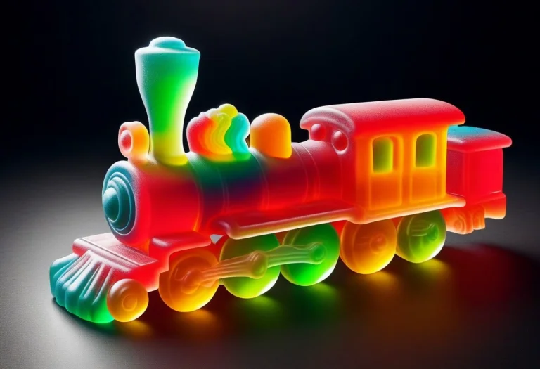 Gummymorph, A Steam Locomotive Puffing Gummy Smoke On A Gumm...