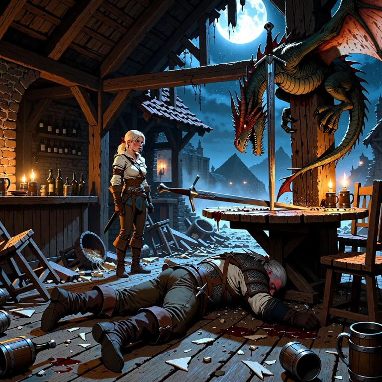 This Is A Digital Artwork Of Artwork Set Inside A Medieval T...