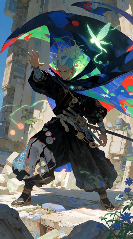 1boy, Solo, Adult, Determined, Dark, Vampire Magus Fused Wit...