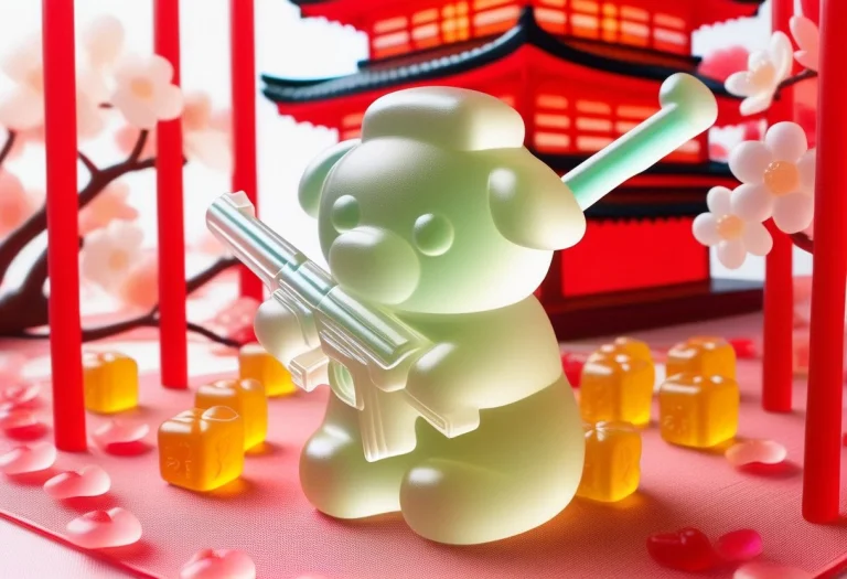 Gummymorph, Pistol2.5, Translucent Gummy Miko, Holding Pisto...