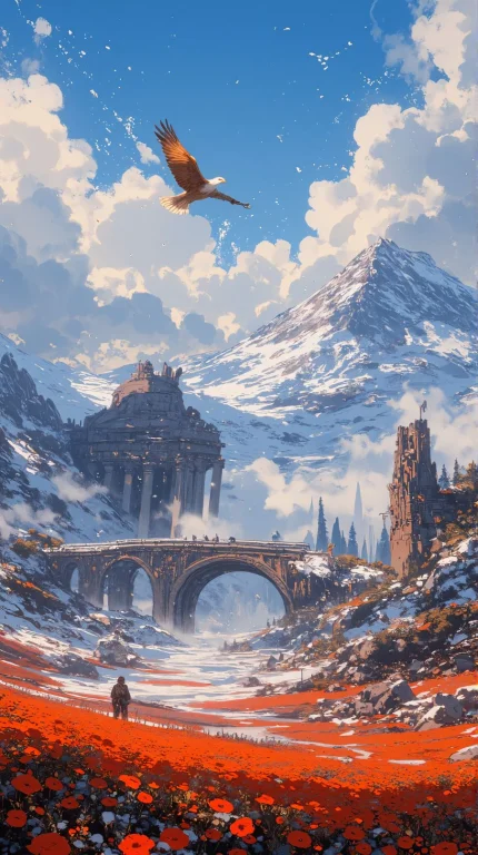 Renaissance Style Anime Artwork A A Breathtaking Ultra-wide...